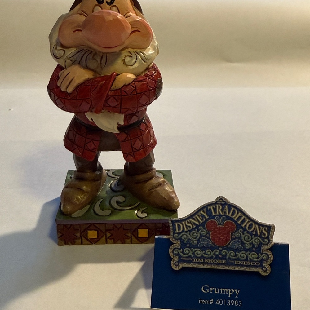 Disney Traditions Showcase Collection Grumpy Figurine - Red and Brown